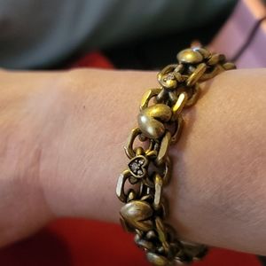 Fossil Heart and link bracelet